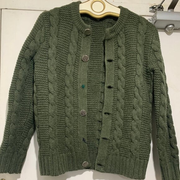VINTAGE HEAVYWEIGHT CABLE KNIT SWEATER CARDIGANS SIZE M - Picture 3 of 12